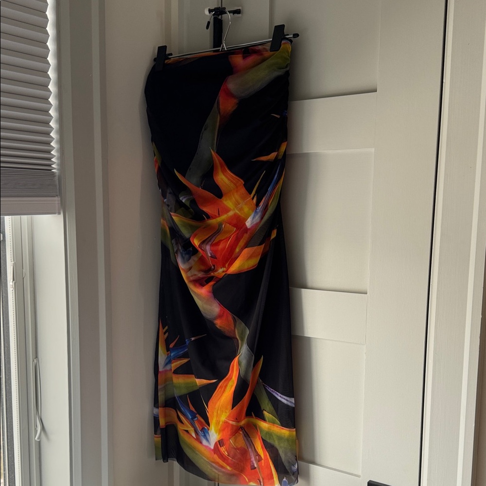 Zara Multicolor Strapless Dress
